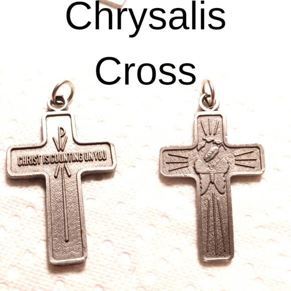 Chrysalis Cross Chi Ro Butterfly Transformation - Picture 1 of 3